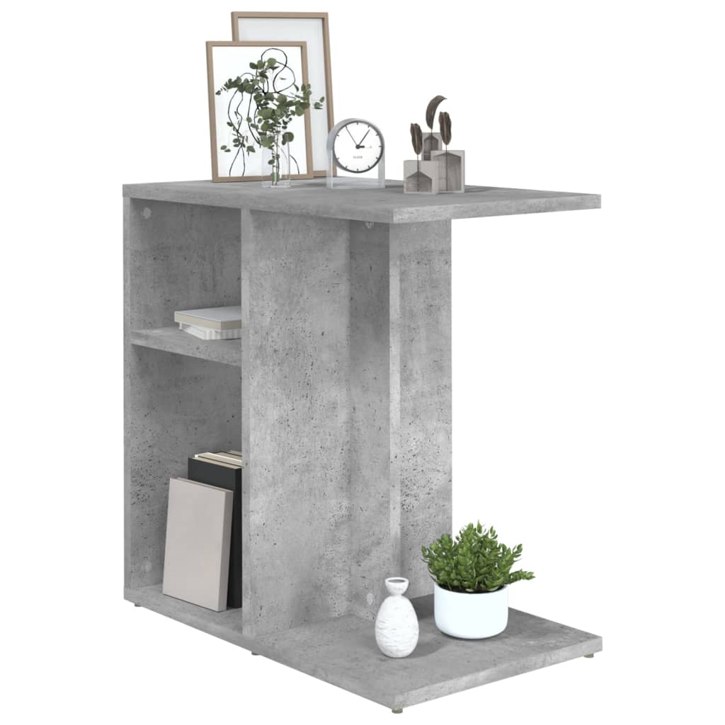 Sidebord Betonggrå 50X30X50 Cm Konstruert Tre