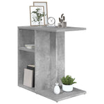 Sidebord Betonggrå 50X30X50 Cm Konstruert Tre