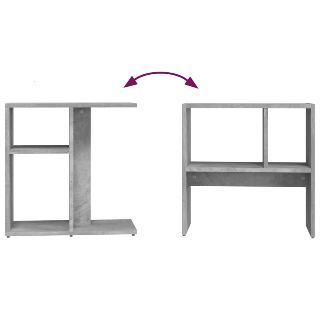 Sidebord Betonggrå 50X30X50 Cm Konstruert Tre