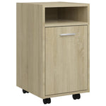 Sideskap Med Hjul Sonoma Eik 33X38X60 Cm Konstruert Tre