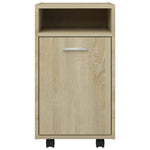 Sideskap Med Hjul Sonoma Eik 33X38X60 Cm Konstruert Tre