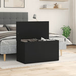 Oppbevaringskiste Svart 84X42X46 Cm Konstruert Tre