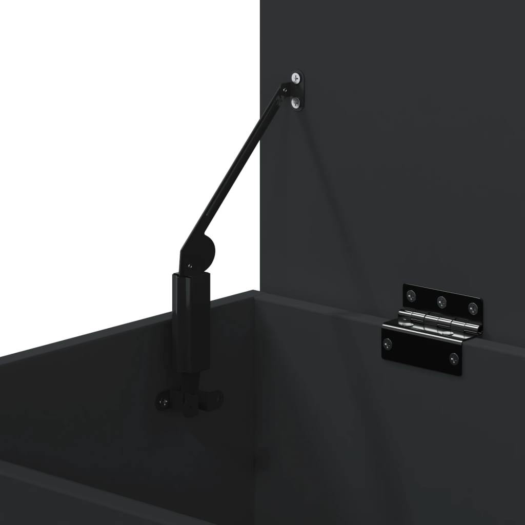 Oppbevaringskiste Svart 84X42X46 Cm Konstruert Tre