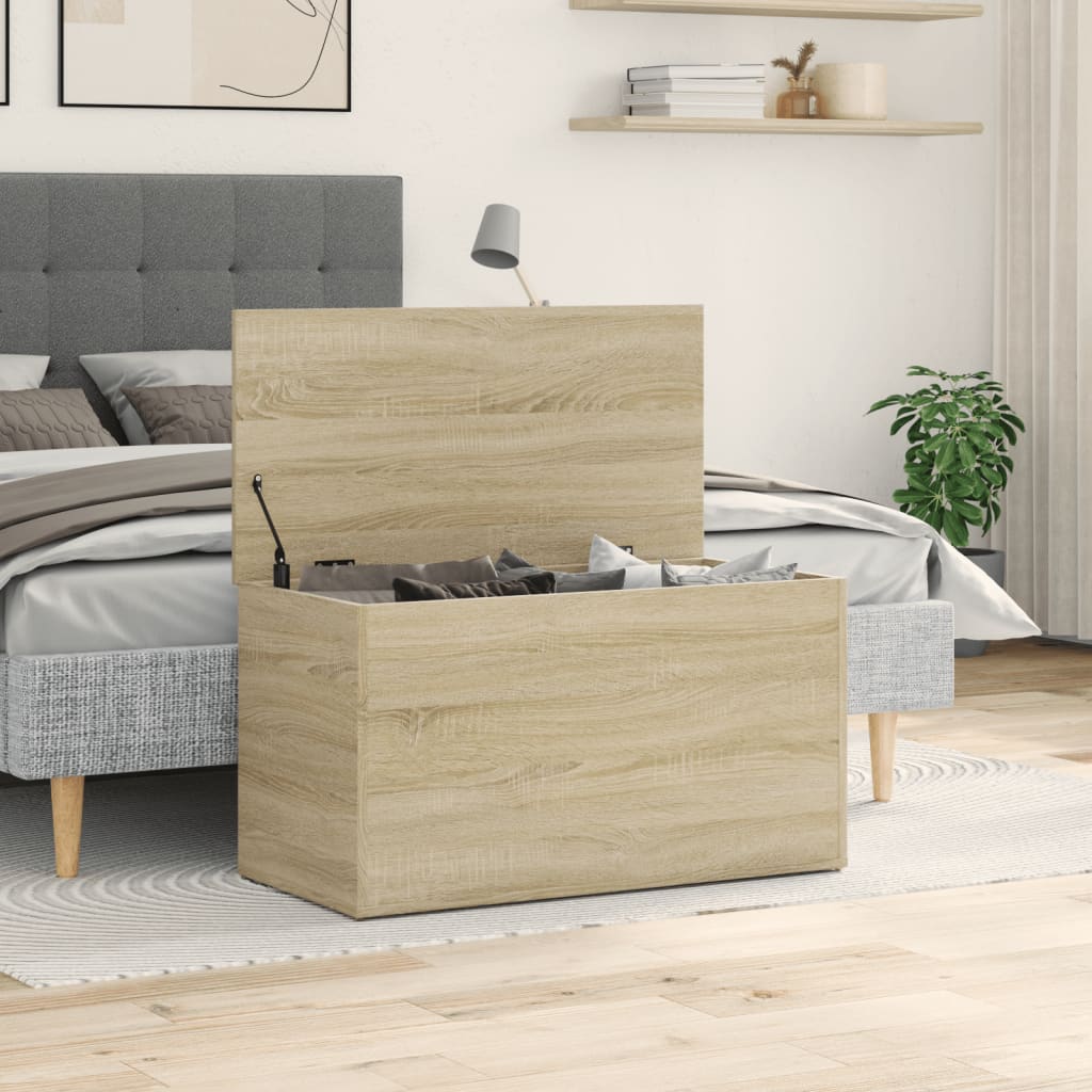 Oppbevaringskiste Sonoma Eik 84X42X46 Cm Konstruert Tre