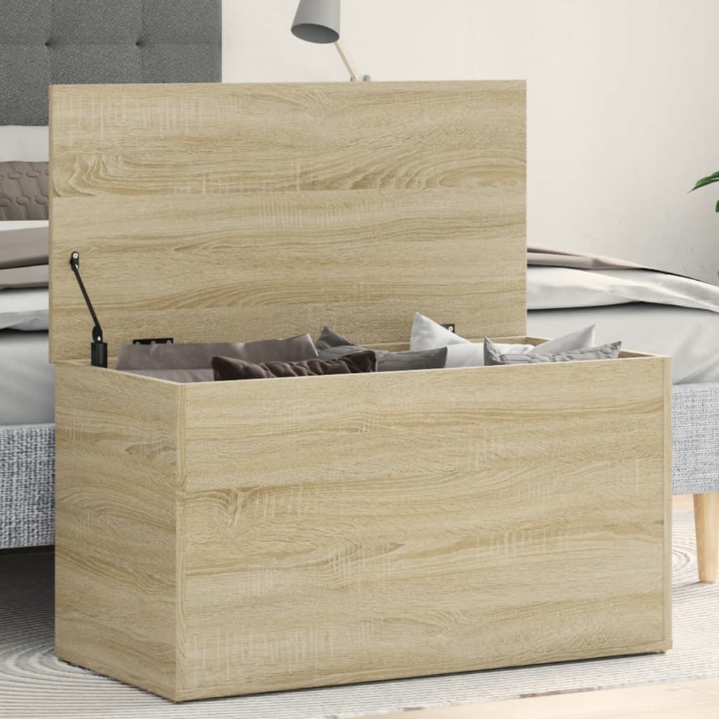 Oppbevaringskiste Sonoma Eik 84X42X46 Cm Konstruert Tre