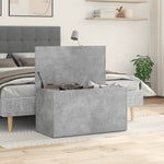 Oppbevaringskiste Betonggrå 84X42X46 Cm Konstruert Tre