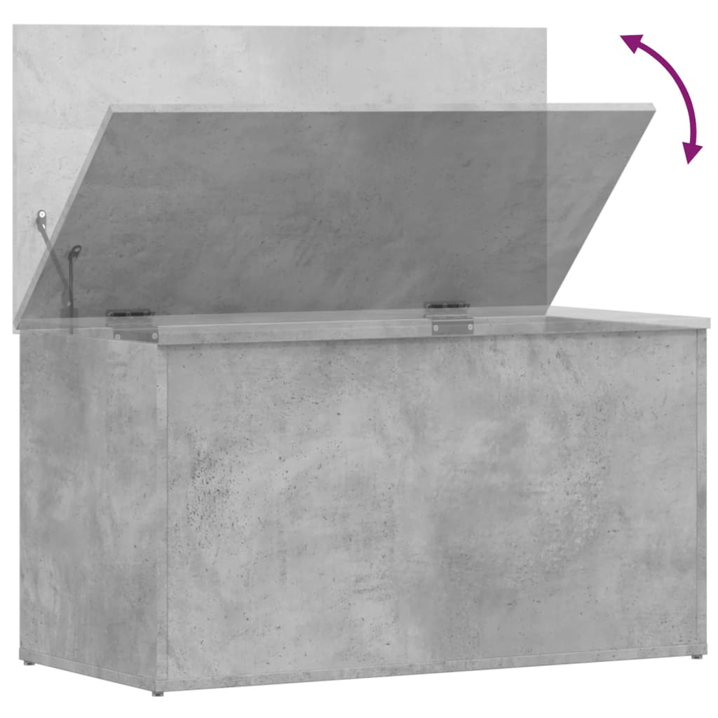 Oppbevaringskiste Betonggrå 84X42X46 Cm Konstruert Tre