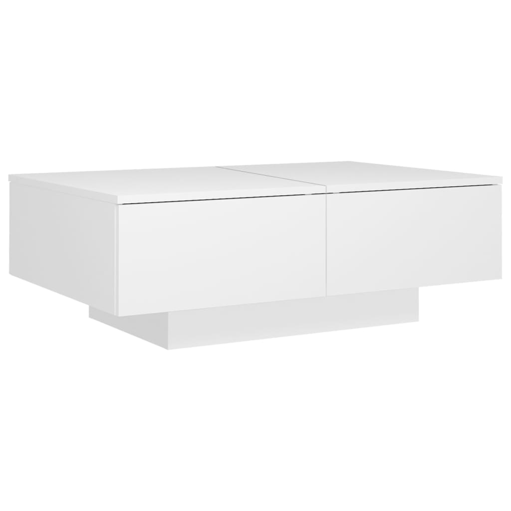 Salongbord Hvit 90X60X31 Cm Konstruert Tre