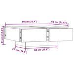 Salongbord Sonoma Eik 90X60X31 Cm Konstruert Tre