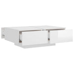 Salongbord Høyglans Hvit 90X60X31 Cm Konstruert Tre