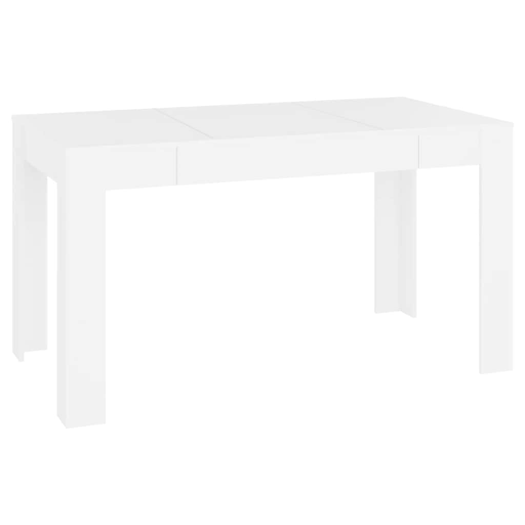 Spisebord Hvit 140X74,5X76 Cm Konstruert Tre
