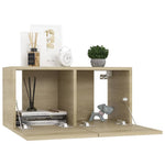 Hengende Tv-Benker 2 Stk Sonoma Eik 60X30X30 Cm