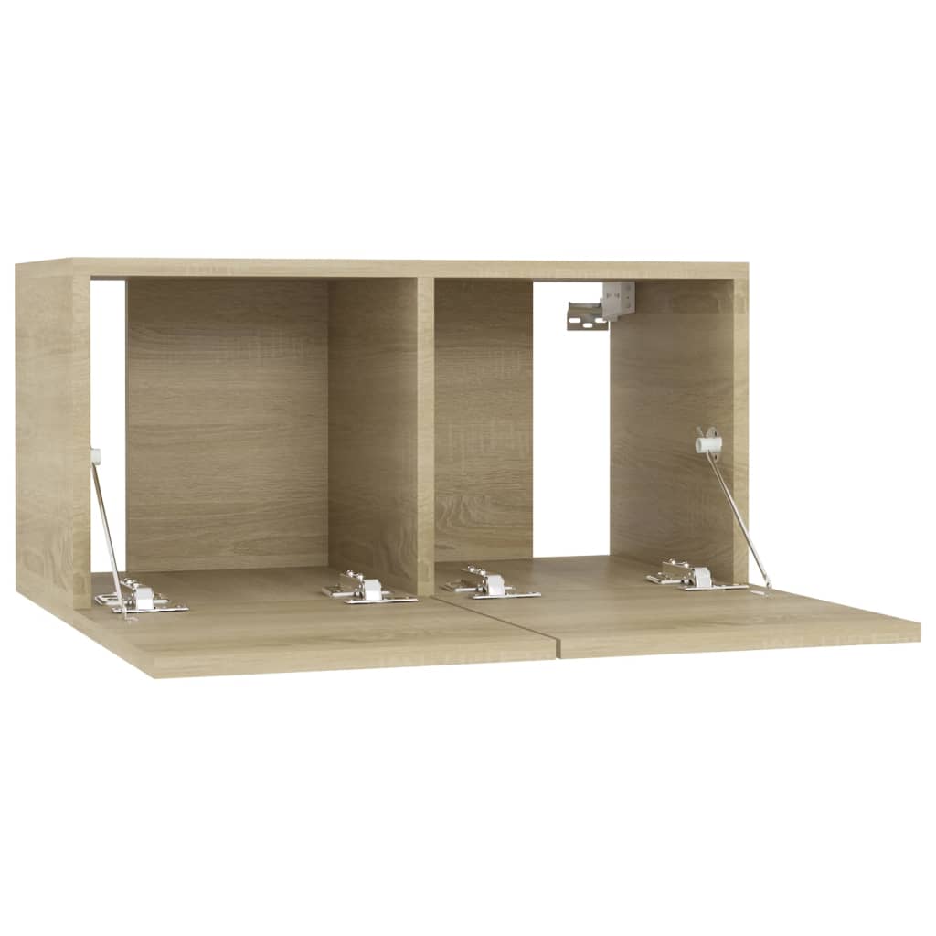 Hengende Tv-Benker 2 Stk Sonoma Eik 60X30X30 Cm