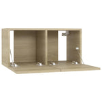Hengende Tv-Benker 2 Stk Sonoma Eik 60X30X30 Cm