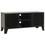 Tv-Benk Rustikk Grå 105X36X47 Cm Metall Og Mdf
