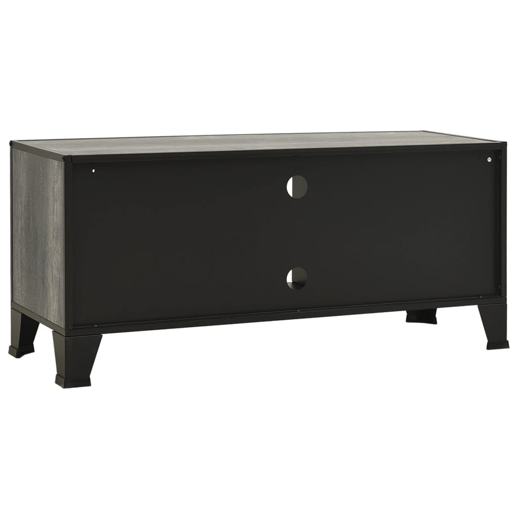 Tv-Benk Rustikk Grå 105X36X47 Cm Metall Og Mdf