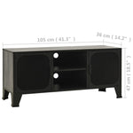 Tv-Benk Rustikk Grå 105X36X47 Cm Metall Og Mdf