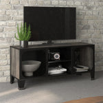 Tv-Benk Rustikk Grå 105X36X47 Cm Metall Og Mdf