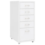 Mobilt Arkivskap Hvit 28X41X69 Cm Metall