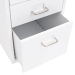 Mobilt Arkivskap Hvit 28X41X69 Cm Metall