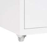 Mobilt Arkivskap Hvit 28X41X69 Cm Metall