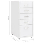 Mobilt Arkivskap Hvit 28X41X69 Cm Metall