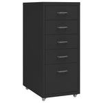 Mobilt Arkivskap Svart 28X41X69 Cm Metall