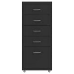 Mobilt Arkivskap Svart 28X41X69 Cm Metall