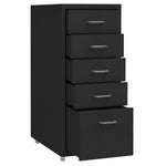 Mobilt Arkivskap Svart 28X41X69 Cm Metall