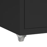 Mobilt Arkivskap Svart 28X41X69 Cm Metall
