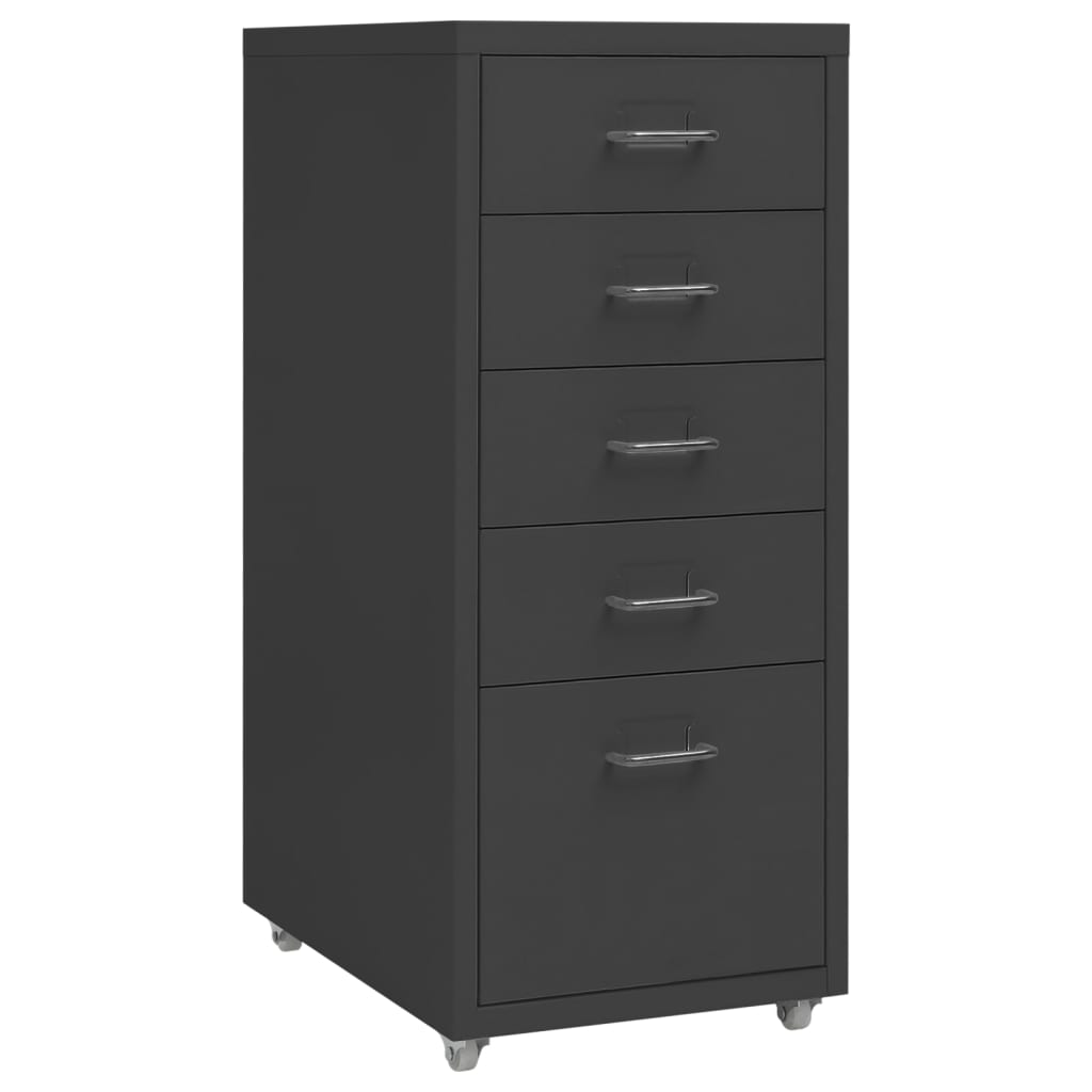 Mobilt Arkivskap Antrasitt 28X41X69 Cm Metall
