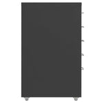 Mobilt Arkivskap Antrasitt 28X41X69 Cm Metall