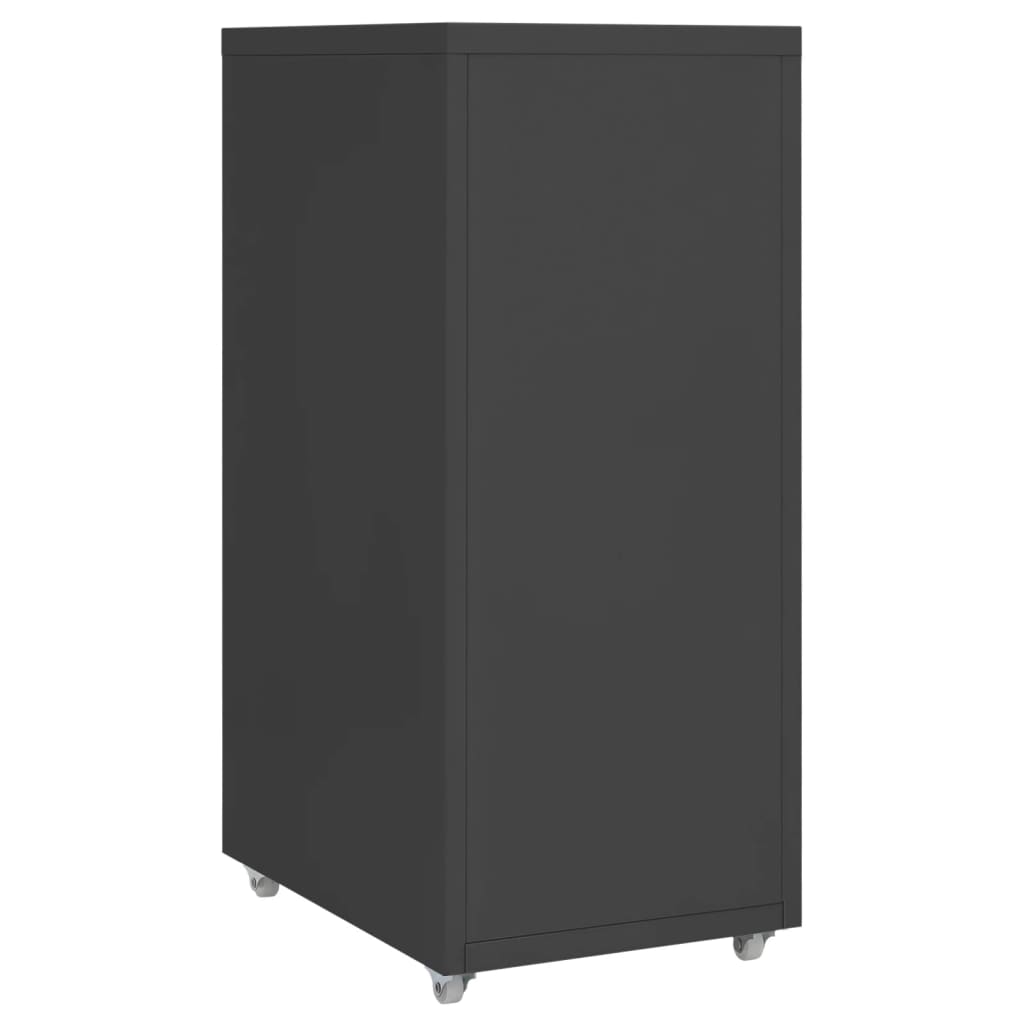 Mobilt Arkivskap Antrasitt 28X41X69 Cm Metall