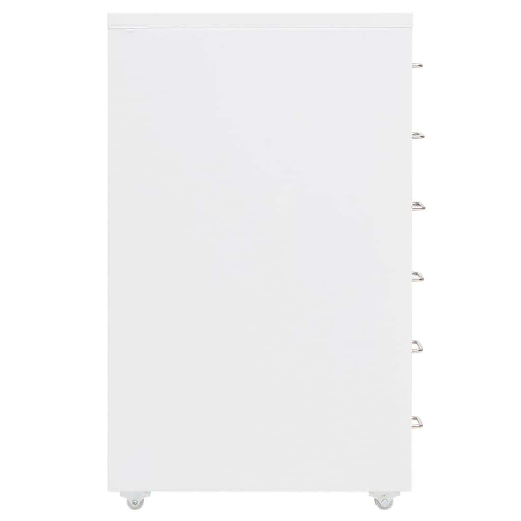 Mobilt Arkivskap Hvit 28X41X69 Cm Metall
