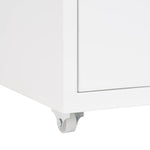 Mobilt Arkivskap Hvit 28X41X69 Cm Metall