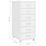 Mobilt Arkivskap Hvit 28X41X69 Cm Metall
