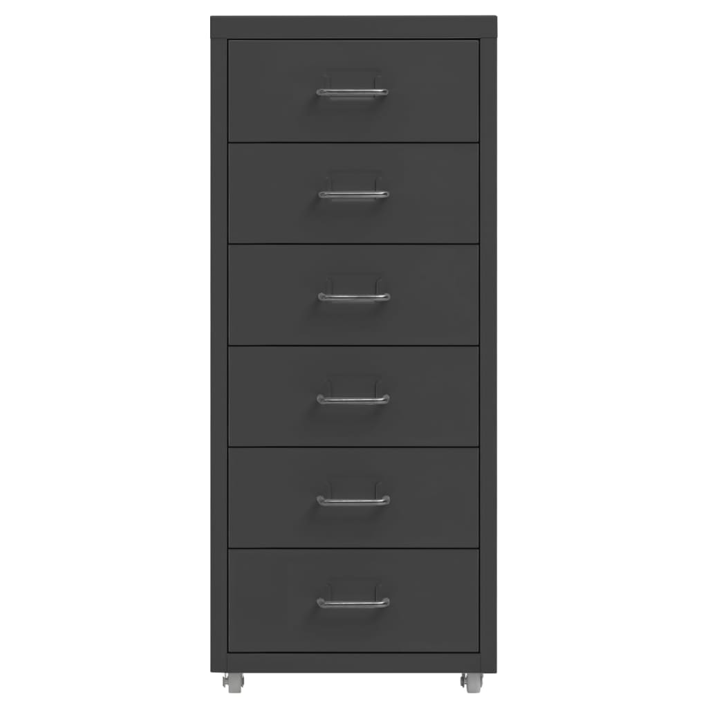 Mobilt Arkivskap Antrasitt 28X41X69 Cm Metall