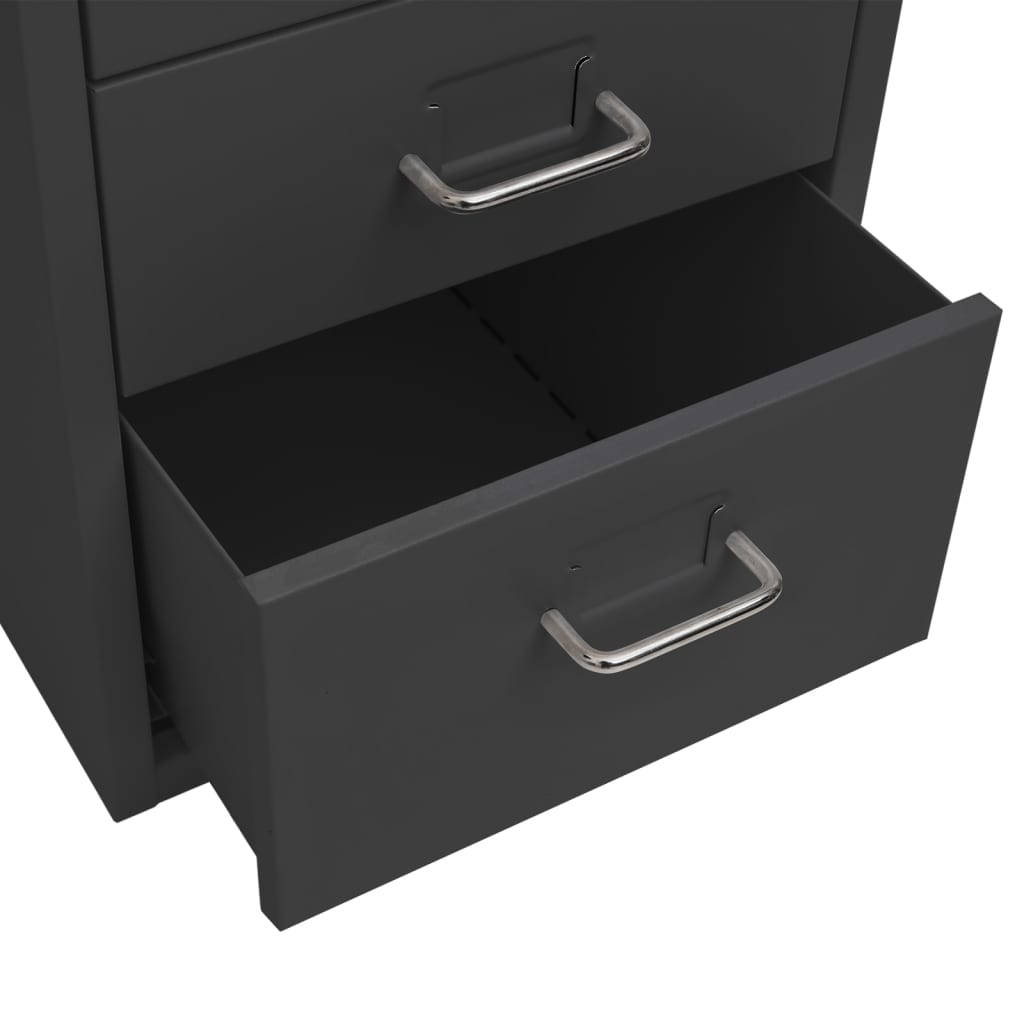 Mobilt Arkivskap Antrasitt 28X41X69 Cm Metall