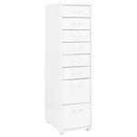 Mobilt Arkivskap Hvit 28X41X109 Cm Metall