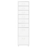 Mobilt Arkivskap Hvit 28X41X109 Cm Metall
