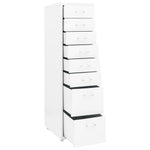 Mobilt Arkivskap Hvit 28X41X109 Cm Metall