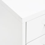 Mobilt Arkivskap Hvit 28X41X109 Cm Metall