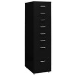 Mobilt Arkivskap Svart 28X41X109 Cm Metall