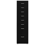 Mobilt Arkivskap Svart 28X41X109 Cm Metall