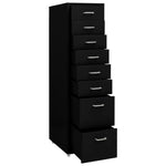 Mobilt Arkivskap Svart 28X41X109 Cm Metall