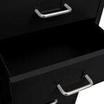 Mobilt Arkivskap Svart 28X41X109 Cm Metall