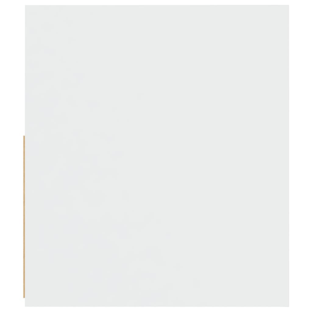 Nattbord Med Led 2 Stk Hvit 60X35X40 Cm
