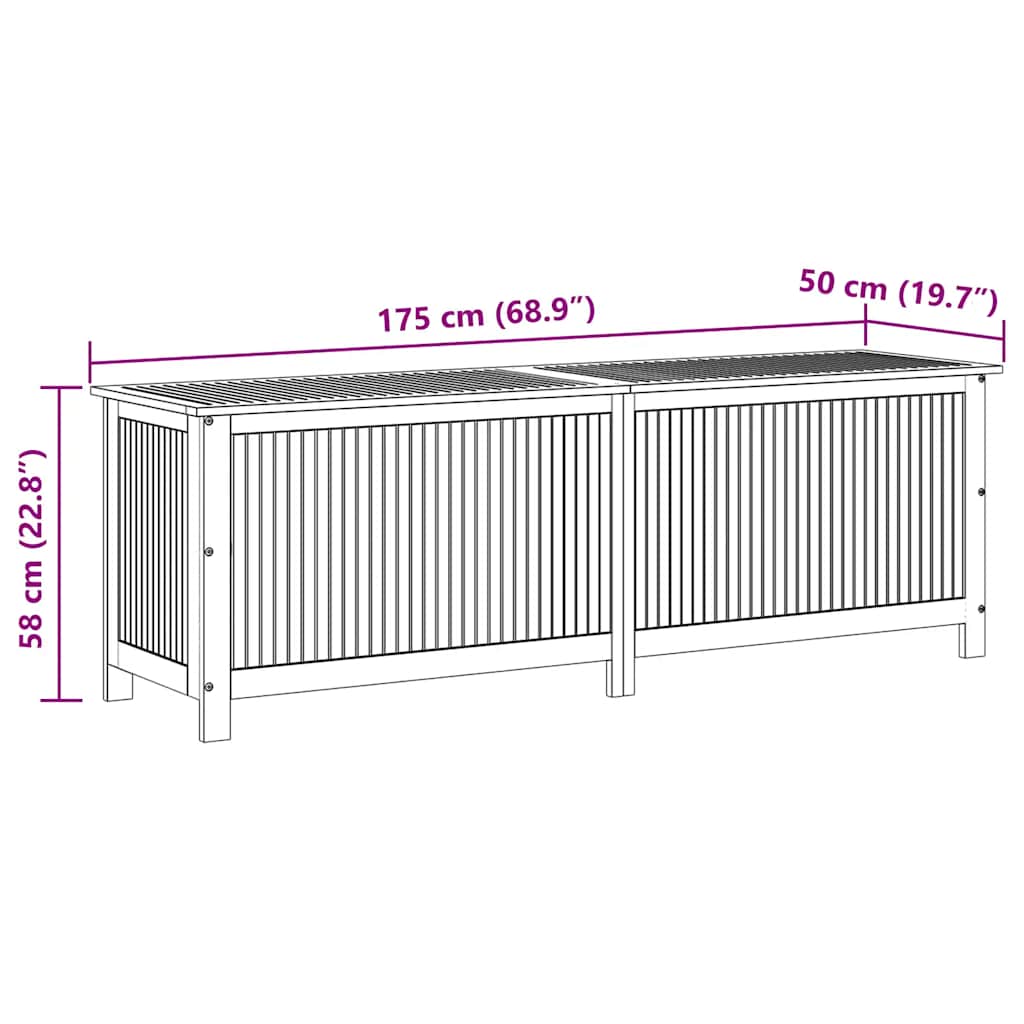 Putekasse 175X50X58 Cm Heltre Akasie