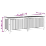 Putekasse 175X50X58 Cm Heltre Akasie