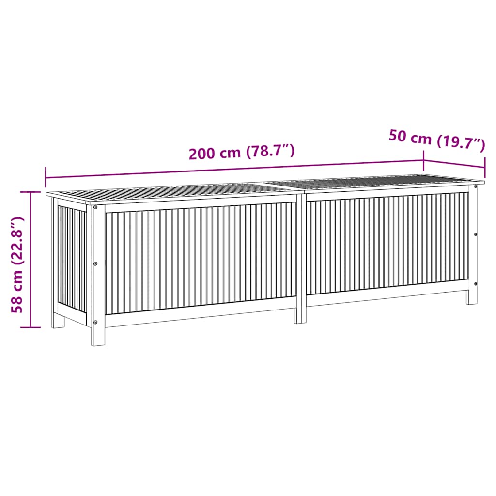Putekasse 200X50X58 Cm Heltre Akasie